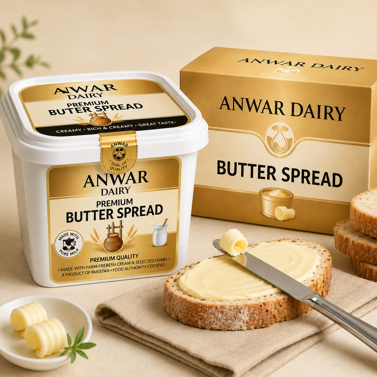 Anwar Dairy Ghee Family Pack | 3KG Pure Desi Ghee + 500G Butter Spread FREE | Special Deal